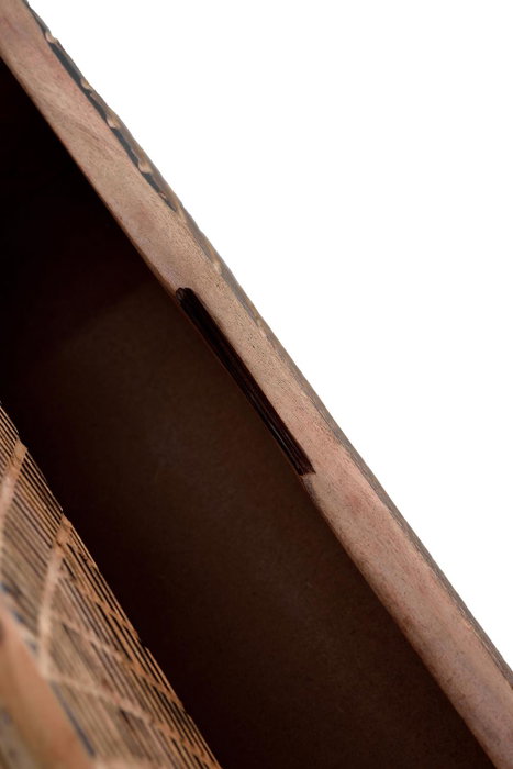 GINER Y COLOMER Mesita de Noche en Madera de Acacia con Pies de Metal, Cajón Interior 15x50x26cm